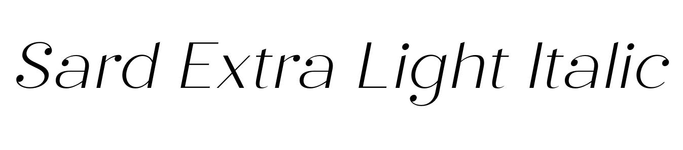 Sard Extra Light Italic